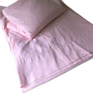 Vintage Pink Sheet Set TWIN 2 Pc Fitted and Flat USA Made